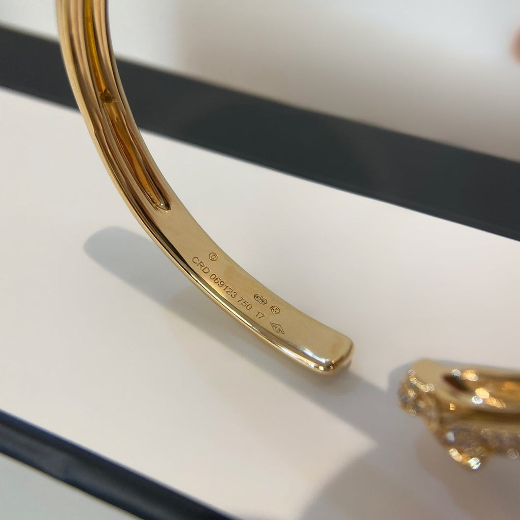 Aura PANTHERE GOLD DIAMOND OPEN BRACELET