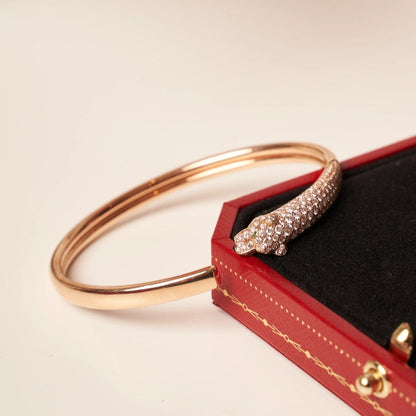 Aura PANTHERE ROSÉGOLD DIAMANT OFFENER ARMREIF