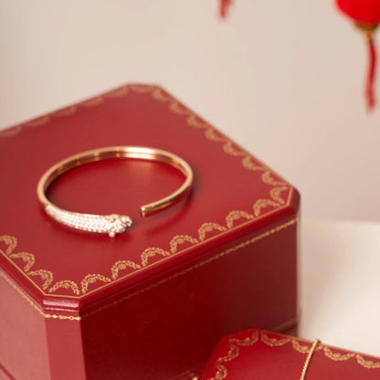 Aura PANTHERE ROSÉGOLD DIAMANT OFFENER ARMREIF