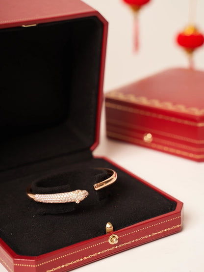 Aura PANTHERE ROSÉGOLD DIAMANT OFFENER ARMREIF