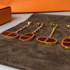 Aura CHAINE VERSO BLACK CERAMIC EARRINGS