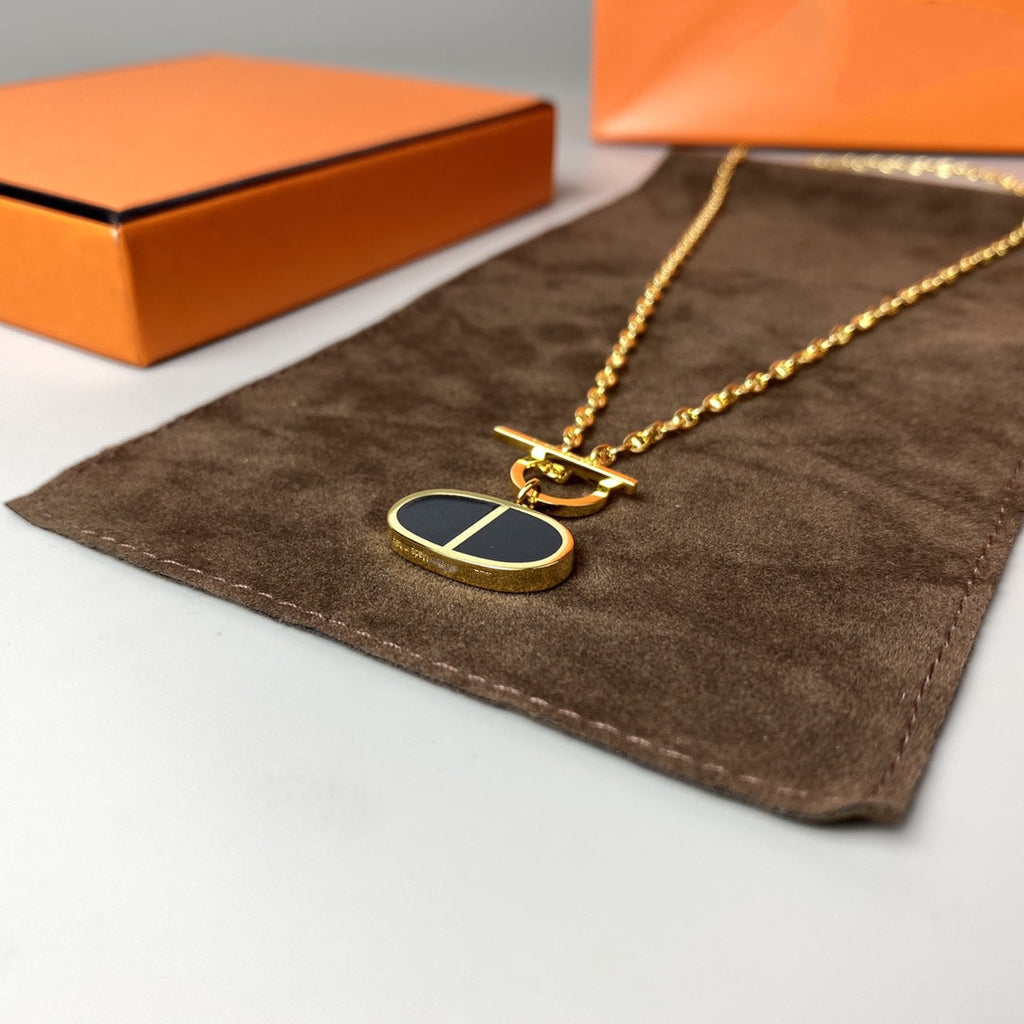 Aura CHAINE VERSO BLACK CERAMIC NECKLACE