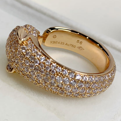 [⭐Aura ]PANTHERE PINK GOLD DIAMOND RING