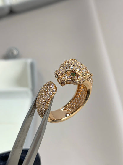 [⭐Aura ]PANTHERE PINK GOLD DIAMOND RING