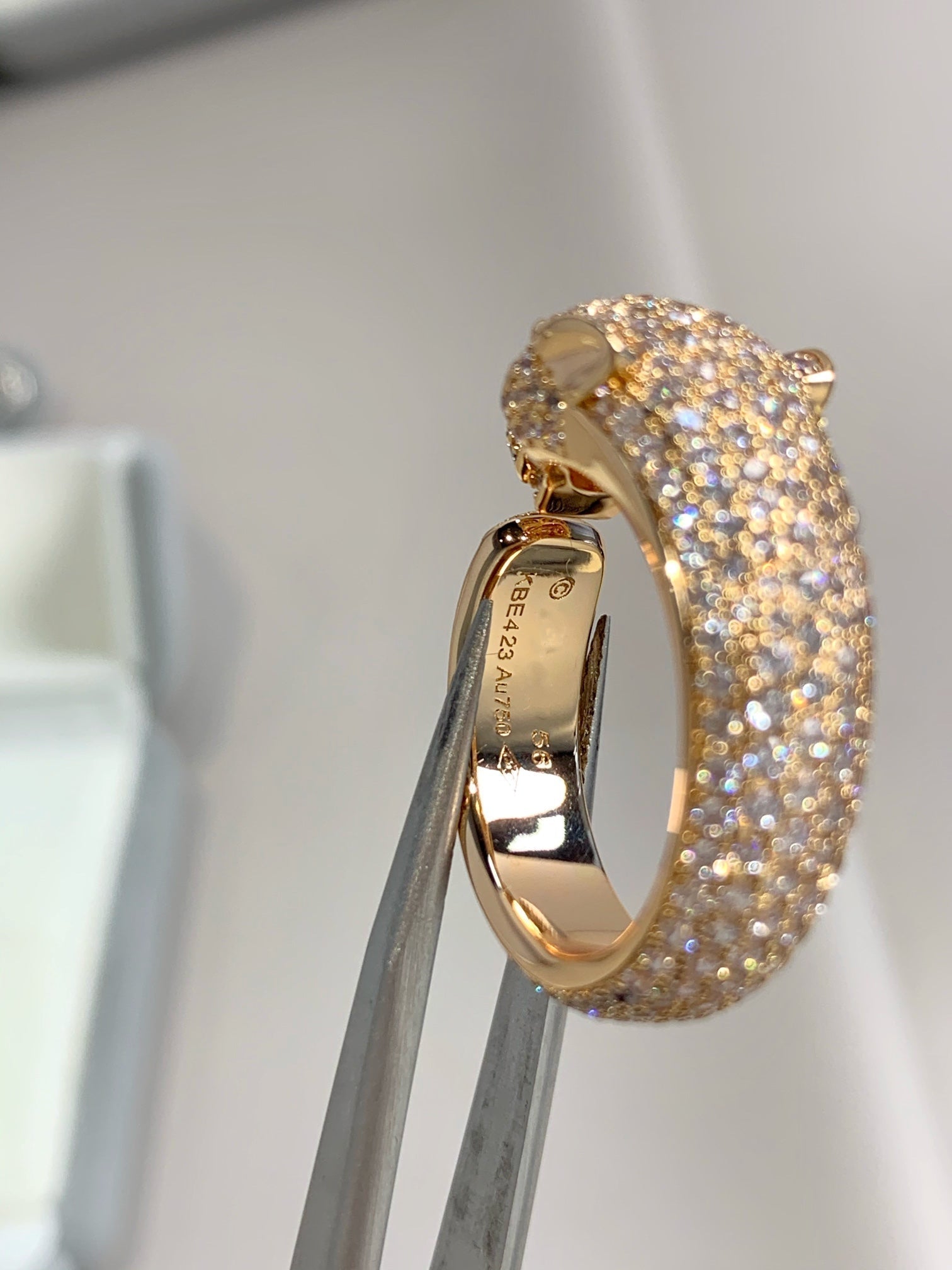 Aura PANTHERE PINK GOLD DIAMOND RING