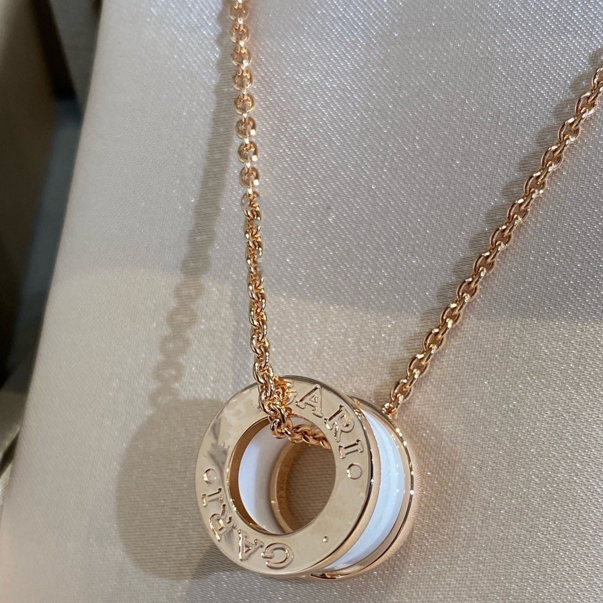 [⭐Veya]ZERO 1 WEISSE KERAMIK ROSÉGOLD HALSKETTE