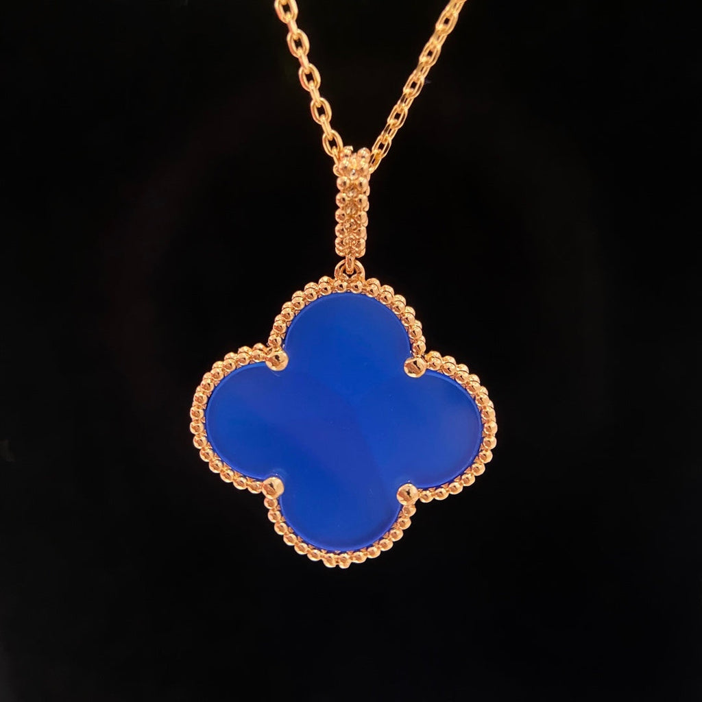 Aura CLOVER 25MM HALSKETTE TÜRKIS ROSÉGOLD