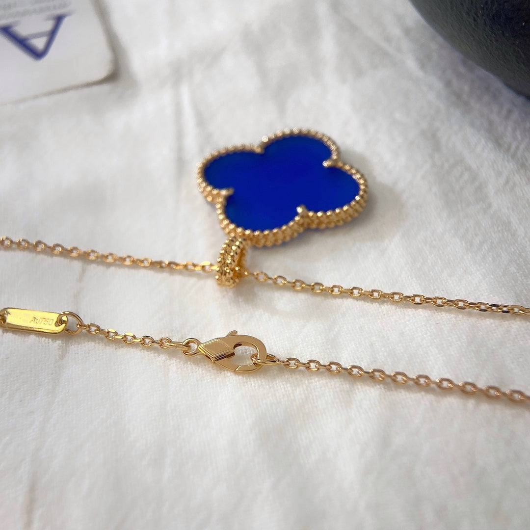 Aura CLOVER 25MM NECKLACE TURQUOISE ROSE GOLD