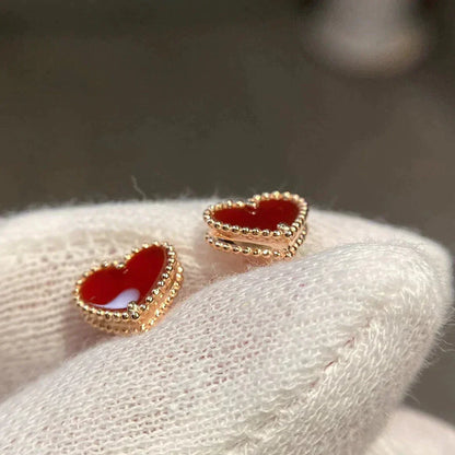Aura HEART KARNEOL OHRSTECKER