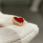 Aura HEART CARNELIAN STUD EARRINGS