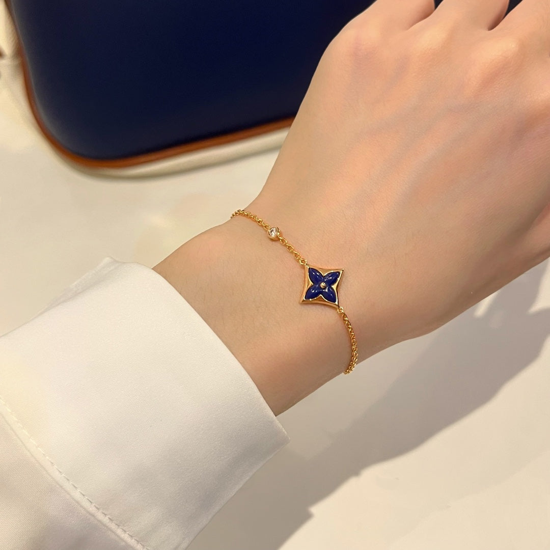 [⭐Aura ]COLOR STAR PINK GOLD DIAMOND BRACELET