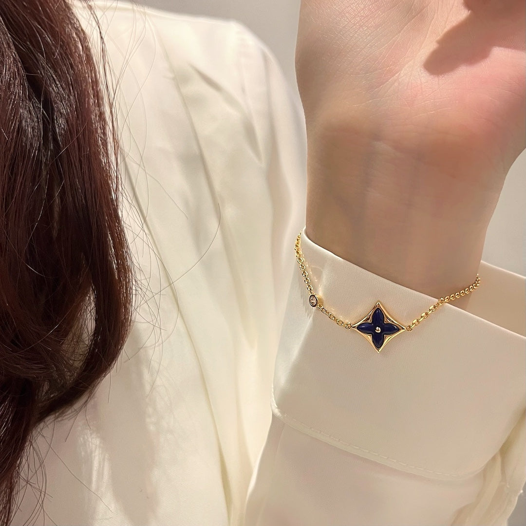[⭐Aura ]COLOR STAR PINK GOLD DIAMOND BRACELET