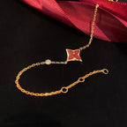 Aura COLOR STAR CARNELIAN PINK GOLD DIAMOND BRACELET