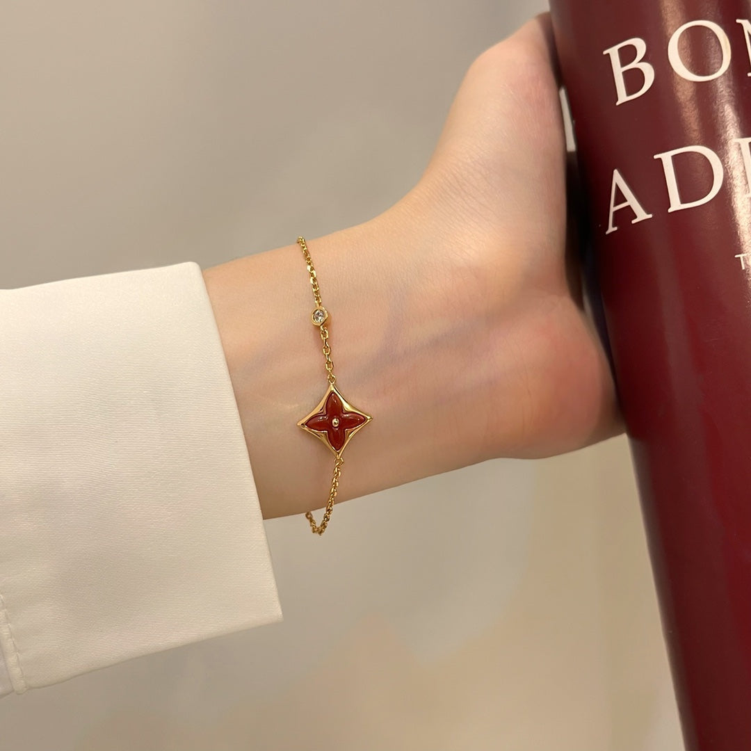 Aura COLOR STAR KARNEOL ROSÉGOLD DIAMANTARMBAND