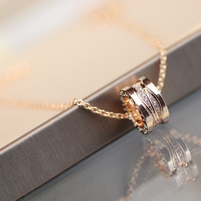 [⭐Veya]ZERO 1 DIAMANT-HALSKETTE IN ROSÉGOLD