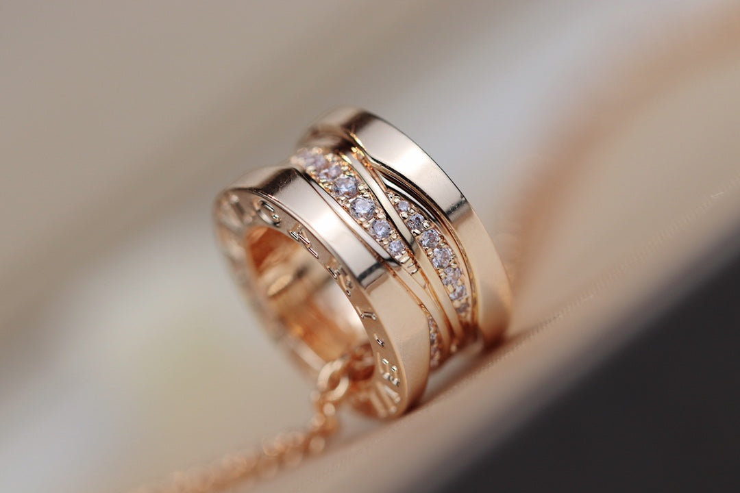 [⭐Veya]ZERO 1 DIAMANT-HALSKETTE IN ROSÉGOLD