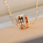 [⭐DORISW]ZERO 1 ROCK PEDANT PINK GOLD NECKLACE