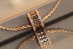 [⭐DORISW]ZERO 1 ROCK PEDANT PINK GOLD NECKLACE