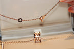 [⭐DORISW]ZERO 1 ROCK PEDANT PINK GOLD BLACK NECKLACE