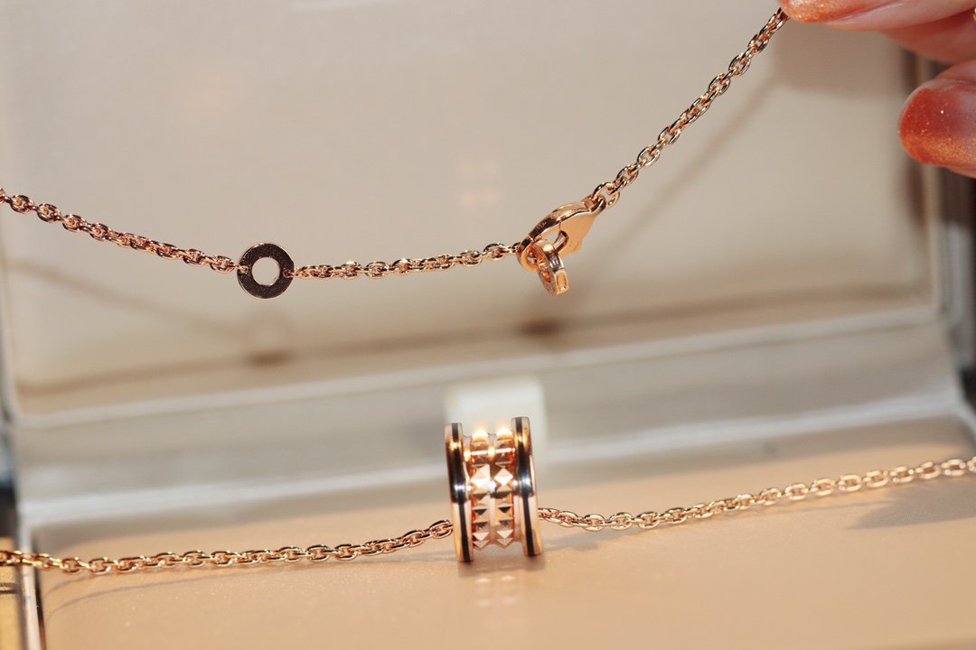 [⭐Veya]ZERO 1 ROCK ANHÄNGER ROSÉGOLD SCHWARZE HALSKETTE