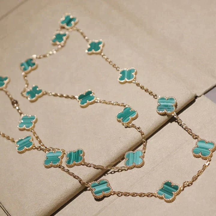 [⭐Aura ]CLOVER 20 MOTIFS MALACHITE GOLD