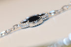 Aura CLOVER 20 MOTIFS ONYX DIAMANT SILBER