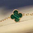Aura CLOVER 20 MOTIVE MALACHIT DIAMANTENHALSKETTE