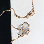 Aura CLOVER MOP DIAMOND ROSÉGOLD-HALSKETTE