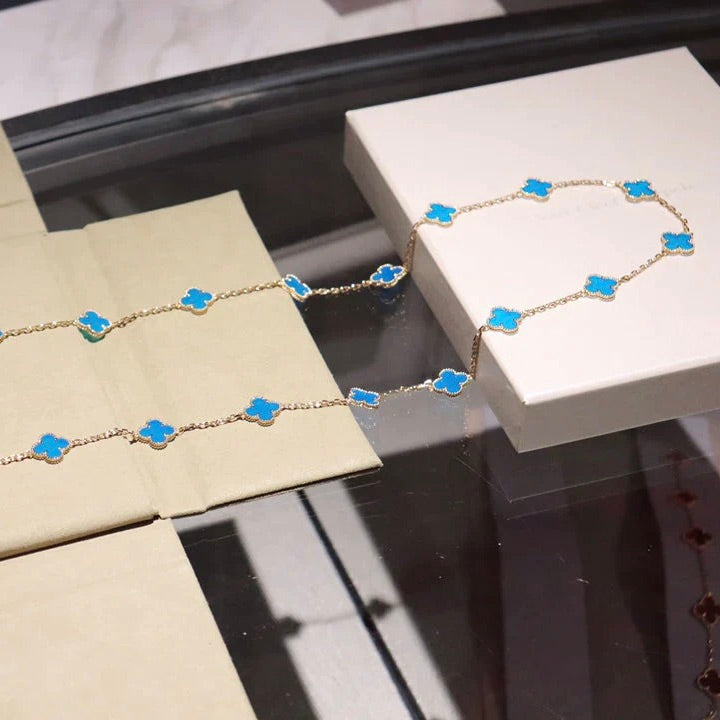 [⭐Aura ]CLOVER 20 MOTIFS TURQUOISE GOLD