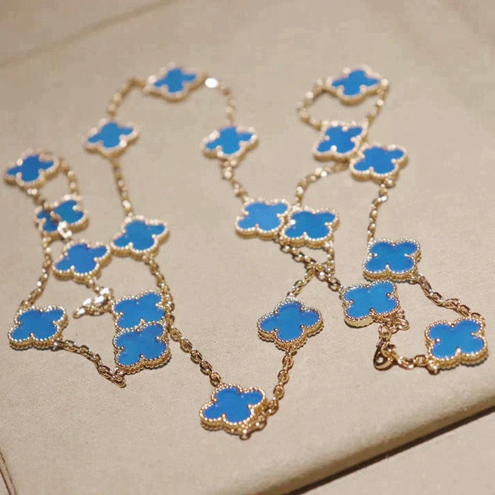 [⭐Aura ]CLOVER 20 MOTIFS TURQUOISE GOLD