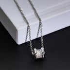 [⭐DORISW]ZERO 1 SILVER DIAMOND NECKLACE