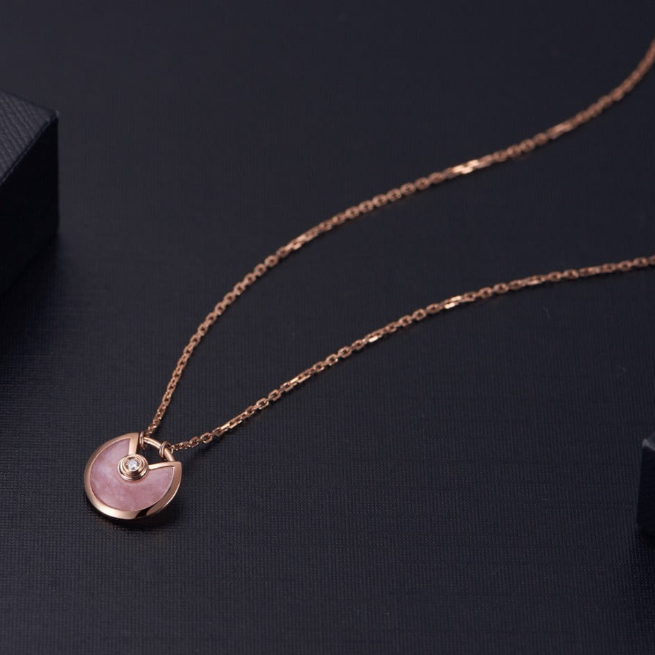 Aura AMULETTE ROSE GOLD PINK MOP NECKLACE
