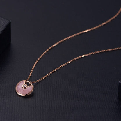 Aura AMULETTE ROSÉGOLD ROSÉ MOP-HALSKETTE
