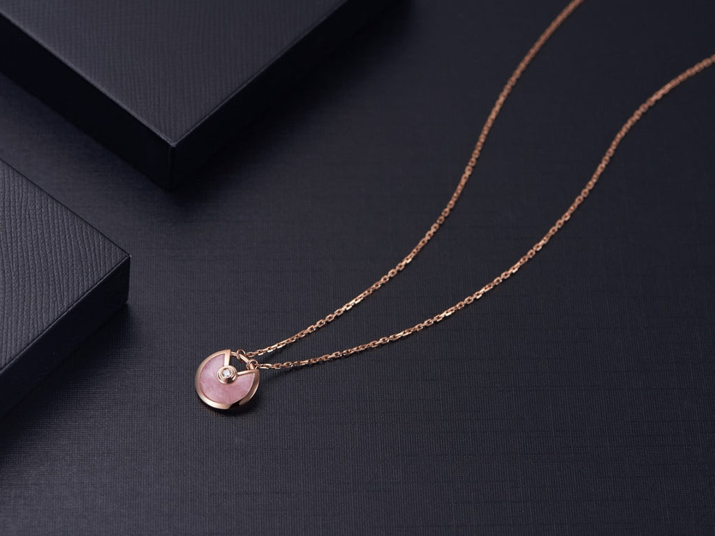 Aura AMULETTE ROSE GOLD PINK MOP NECKLACE