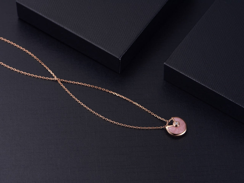 Aura AMULETTE ROSE GOLD PINK MOP NECKLACE