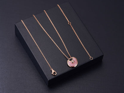 Aura AMULETTE ROSÉGOLD ROSÉ MOP-HALSKETTE