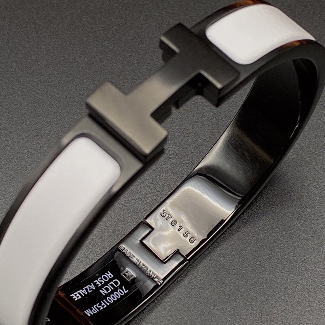 Aura H BRACELET 12MM BLACK WHITE CERAMIC