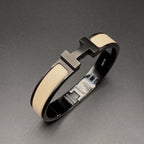 Aura H BRACELET 12MM BLACK BEIGE CERAMIC