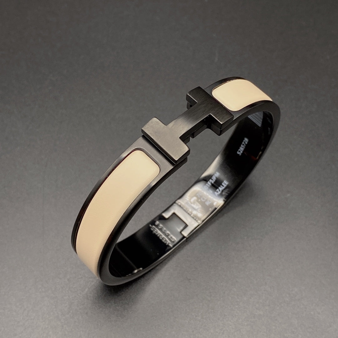 Aura H BRACELET 12MM BLACK BEIGE CERAMIC
