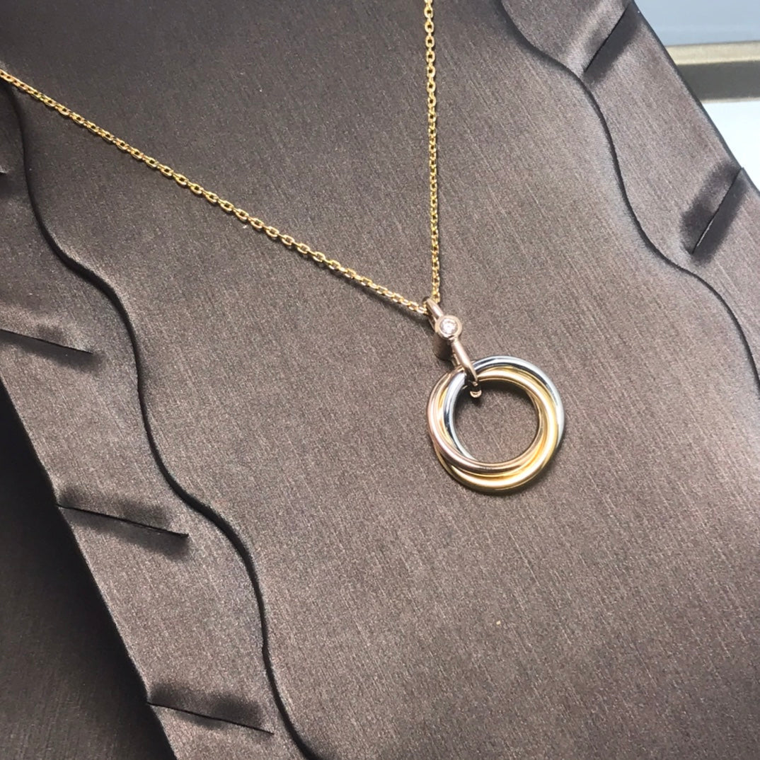 Aura TRINITY SILBER GOLD ROSÉGOLD HALSKETTE