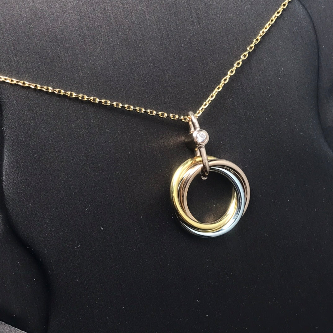 Aura TRINITY SILBER GOLD ROSÉGOLD HALSKETTE