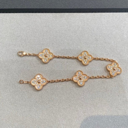 [Aura ] Neue CLOVER 5 MOTIV VOLL-DIAMANT-ARMBANDKOLLEKTION