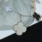 Aura CLOVER BRACELET 5 MOTIFS MOP CHALCEDONY SILVER