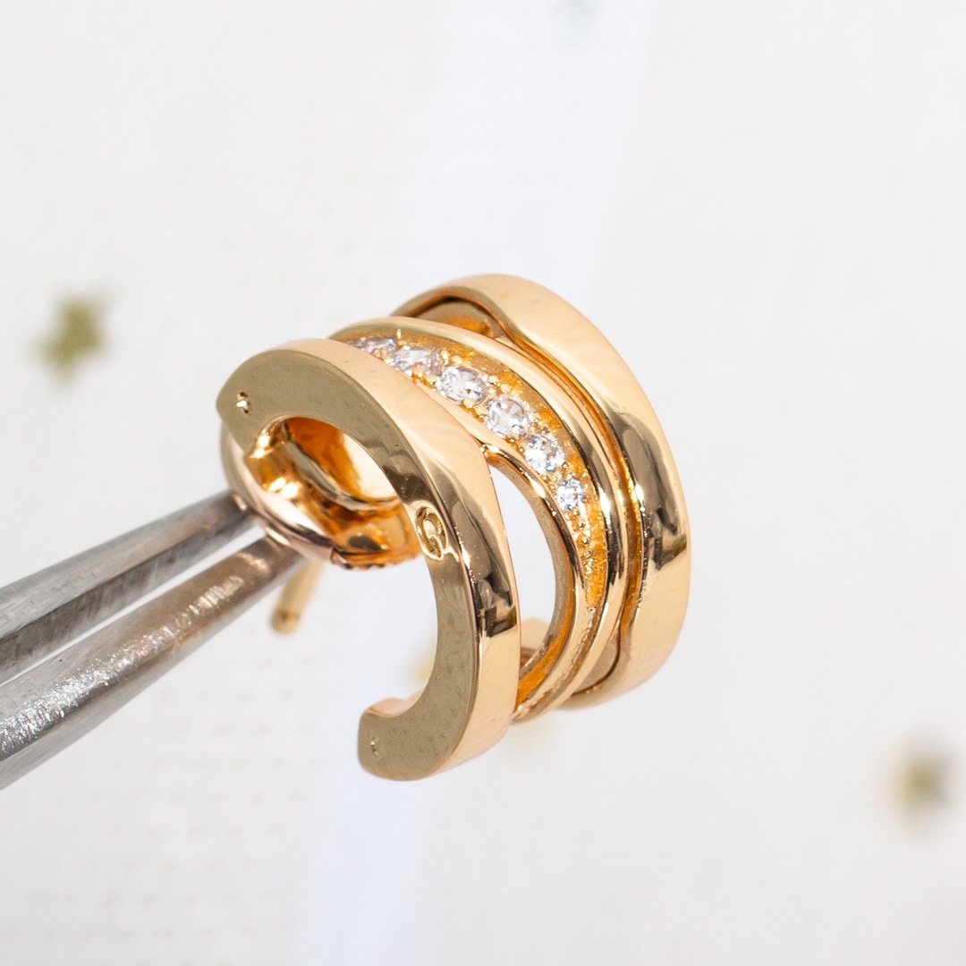 [⭐Veya]ZERO 1 OHRRINGE IN ROSÉGOLD MIT DIAMANTEN