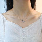 Aura VOLT SILVER DIAMOND PEDANT NECKLACE