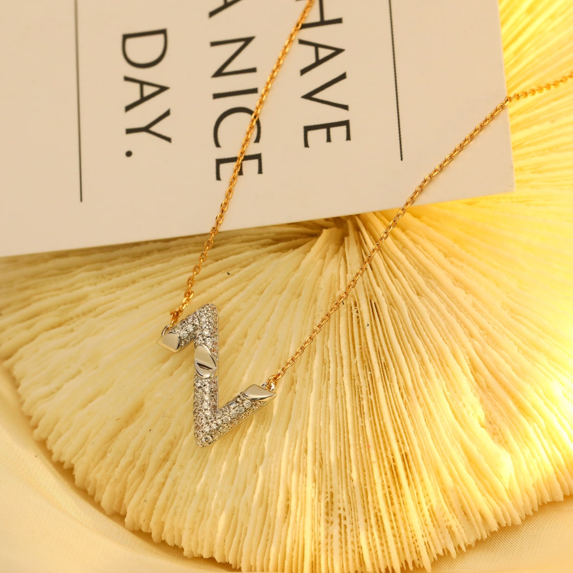 Aura VOLT SILVER DIAMOND PEDANT NECKLACE