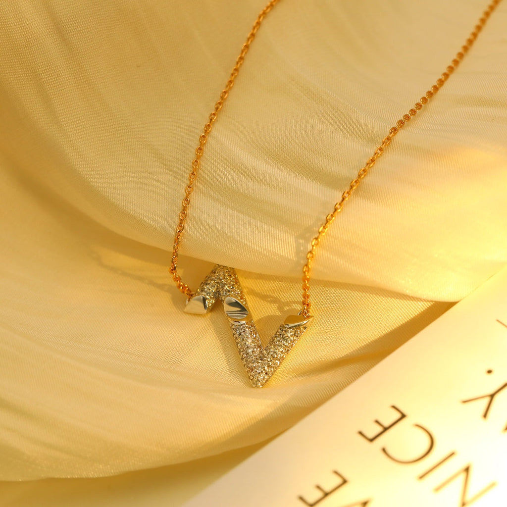 Aura VOLT SILVER DIAMOND PEDANT NECKLACE