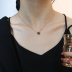 Aura SUN PEDANT PINK GOLD 1 DIAMOND NECKLACE