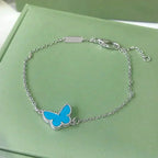 Aura BUTTERFLY TURQUOISE BUTTERFLY BRACELET SILVER