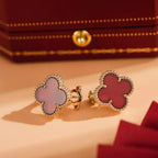 Aura CLOVER MEDIUM 1 MOTIFS CARNELIAN  EARRINGS
